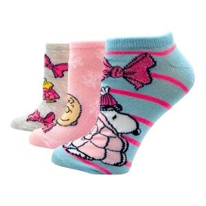 NEW! Peanuts Women's No Show Socks 3 Pack